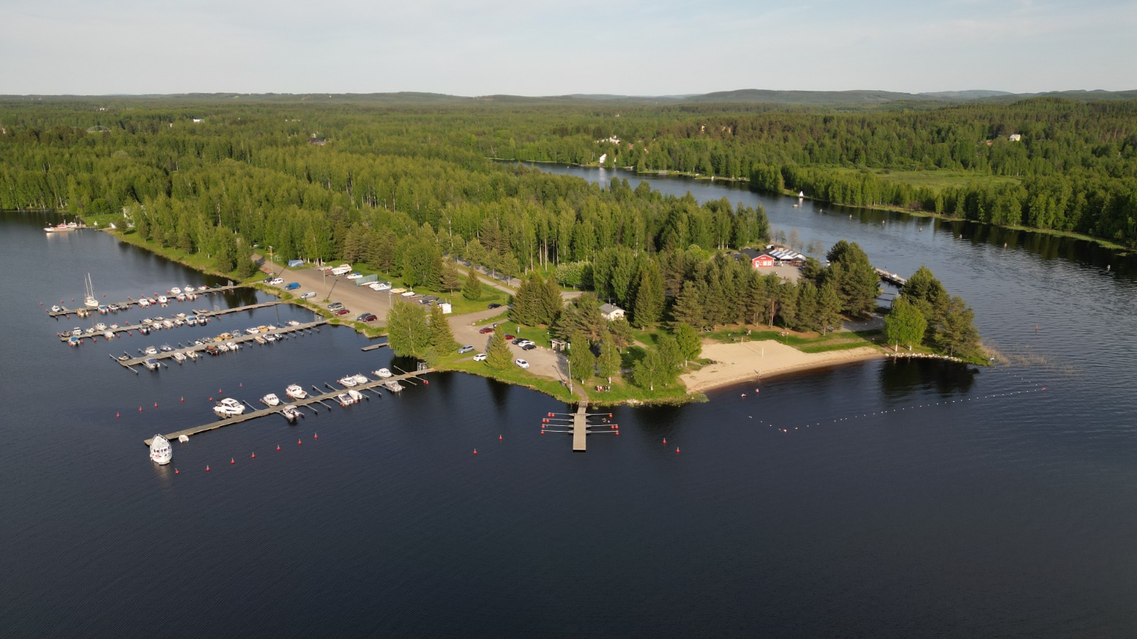 Lieksan satama-alue, ilmakuva.