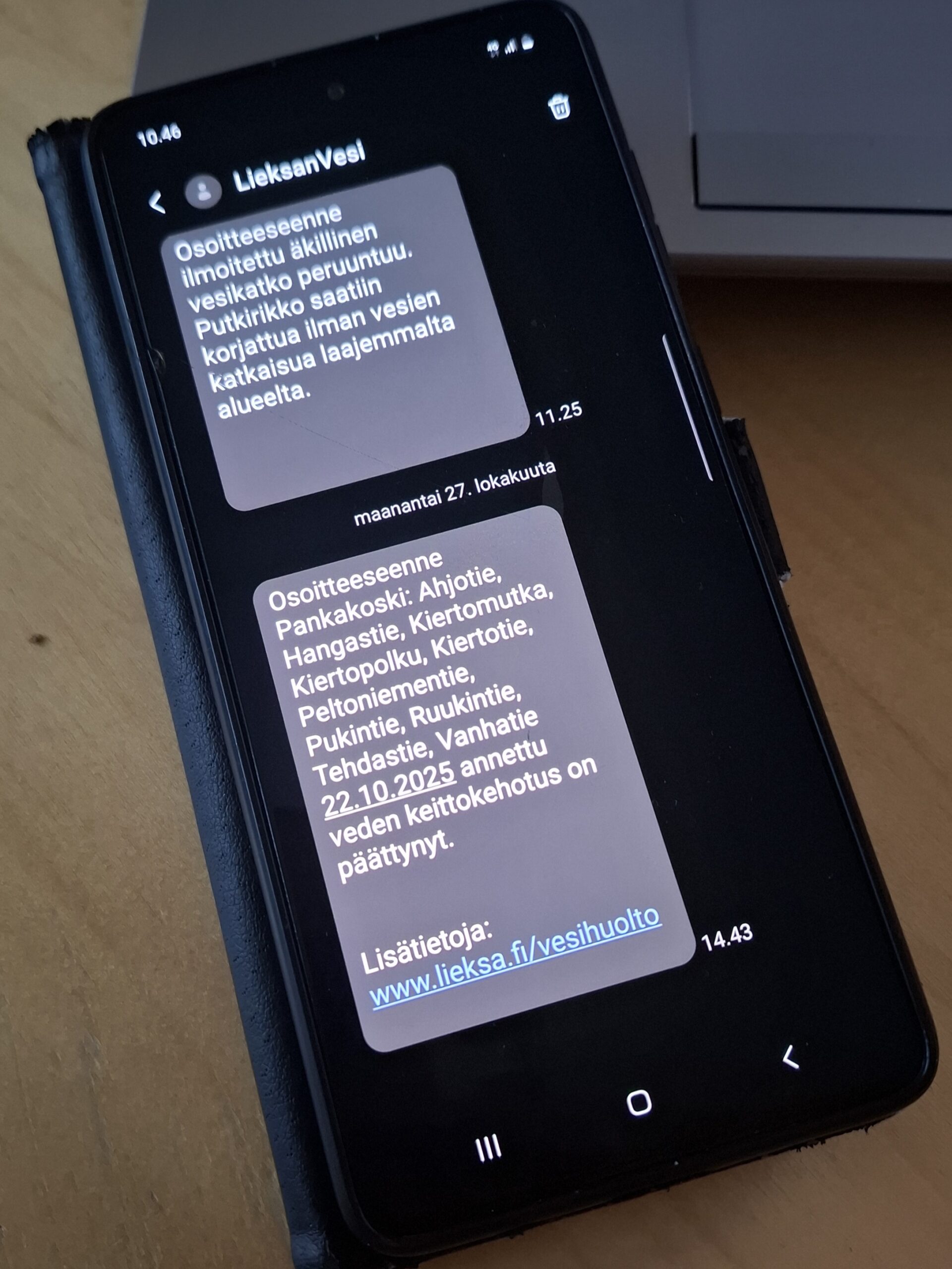 Nopeaa tietoa häiriötilanteista vedenjakelussa – olethan rekisteröitynyt palveluun?