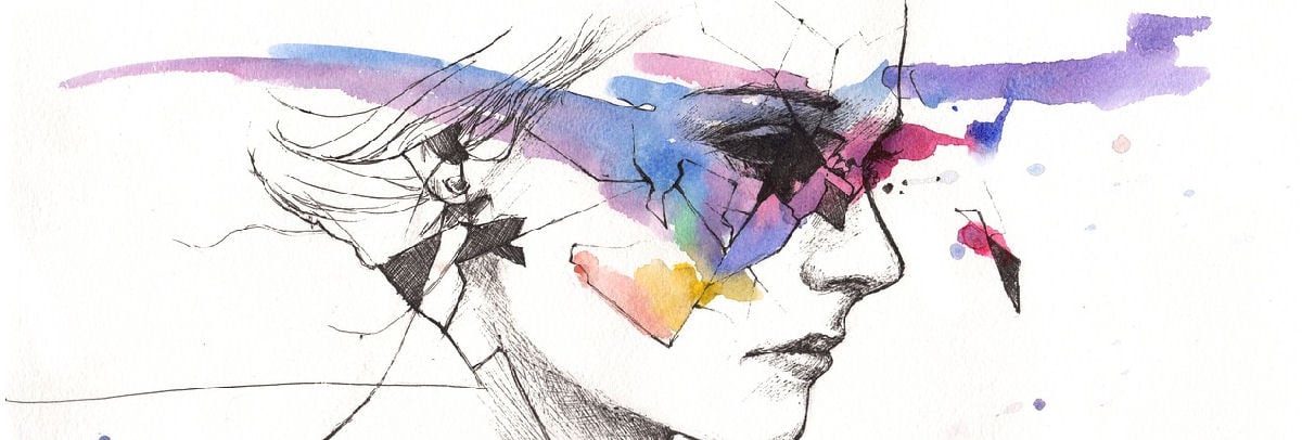 Piirros naisen kasvoista