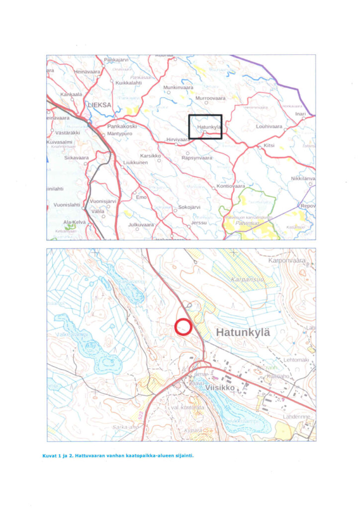 Kartta - Hattuvaaran vanha kaatopaikka