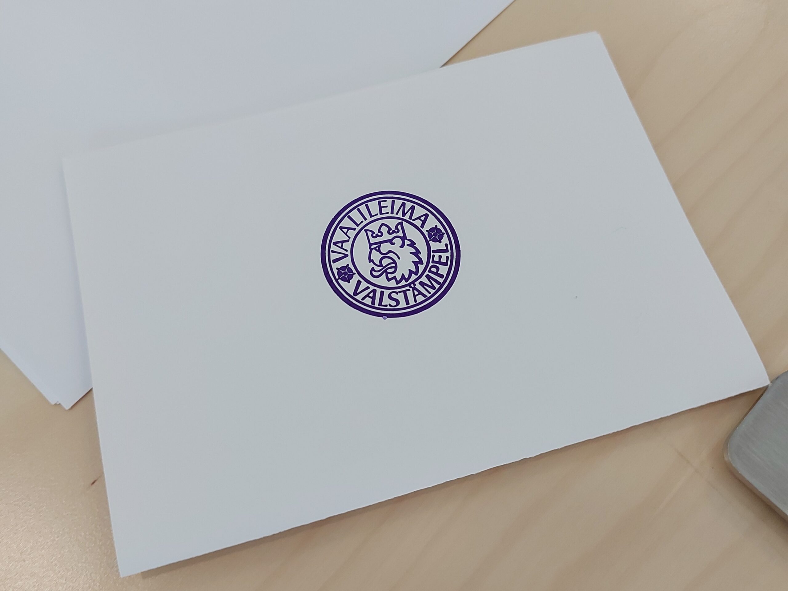 Vaalileima äänestyslipussa.