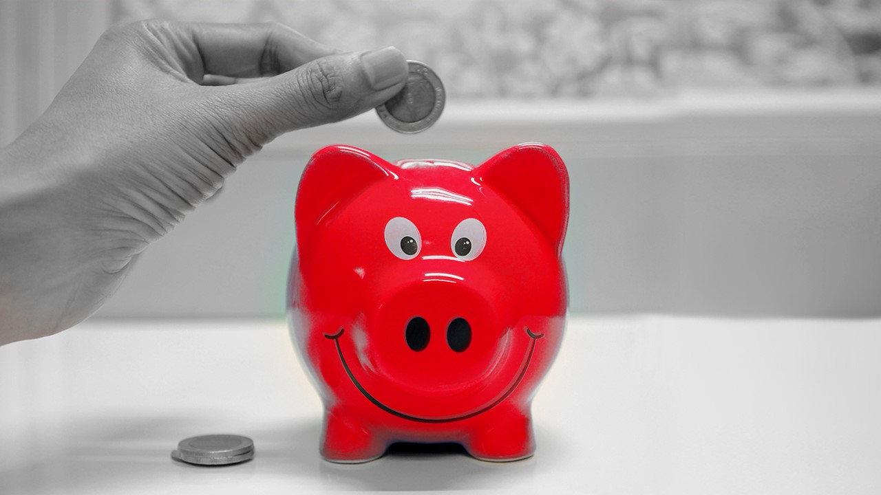 Punainen säästöpossu